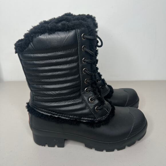 Hunter Original Pac Shearling Winter Rain Rubber Boots Size 6 - Picture 4 of 11